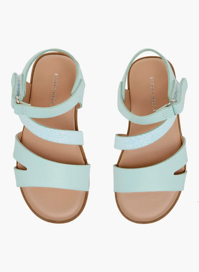 Flora Bella By Shoexpress Flora Bella Strap Detail Sandals With Hook And Loop Closure