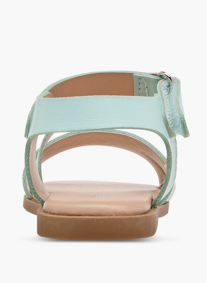 Flora Bella By Shoexpress Flora Bella Strap Detail Sandals With Hook And Loop Closure - Image 4