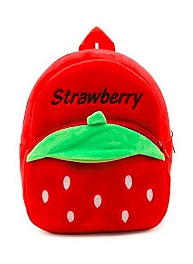 Blue Tree Cute Kids Backpack Toddler Bag Plush Animal Cartoon Mini Travel Bag For Baby Girl Boy 1-6 Years, Ideal For Gifting For Kids (Red-Strawberry) - Image 1