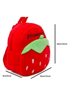 Blue Tree Cute Kids Backpack Toddler Bag Plush Animal Cartoon Mini Travel Bag For Baby Girl Boy 1-6 Years, Ideal For Gifting For Kids (Red-Strawberry)  - Image 5