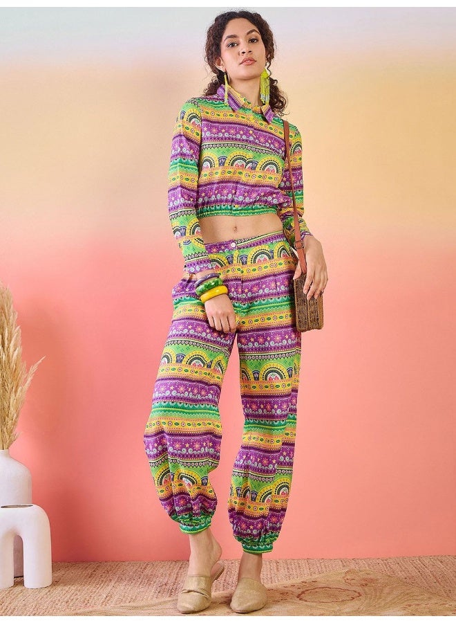 AKS Floral Printed Top With Palazzo  - Image 5