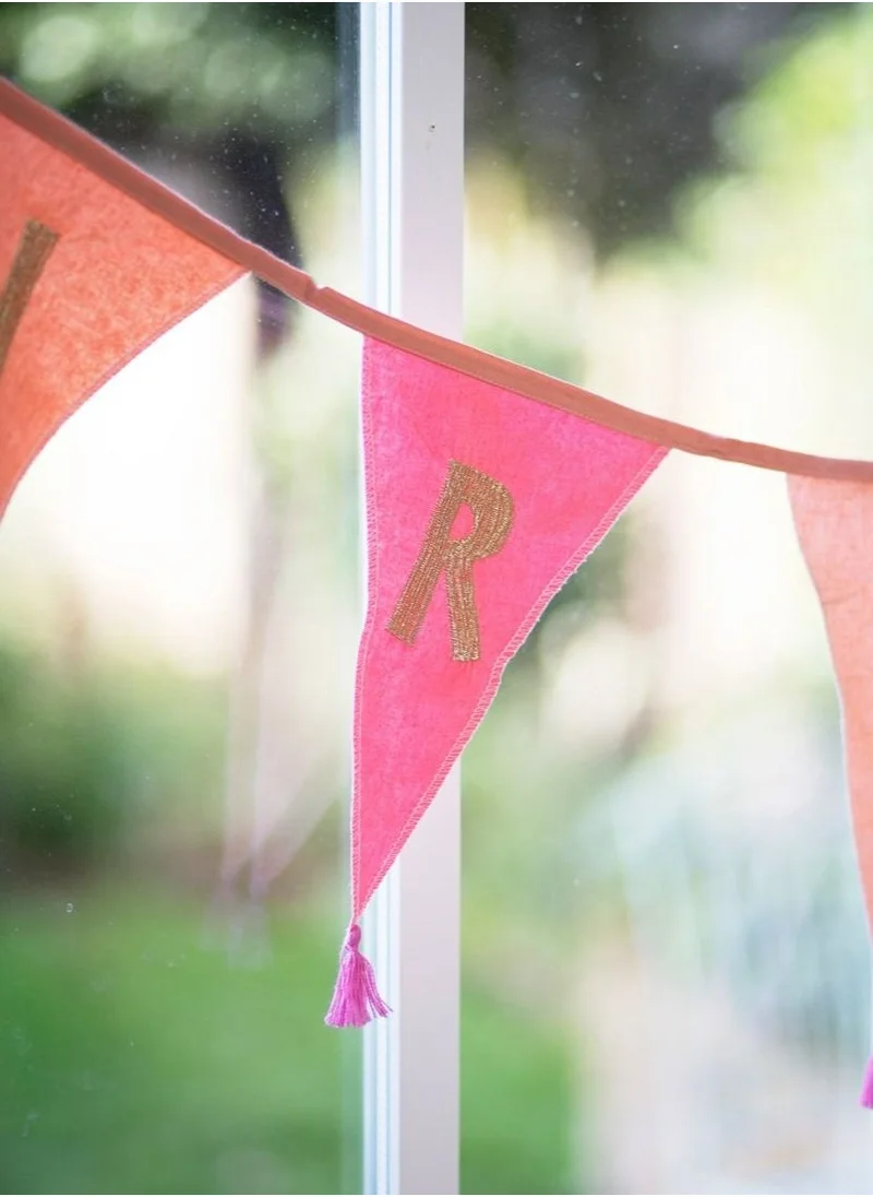 توكينج تيبلز Birthday Fabric Bunting Pink
