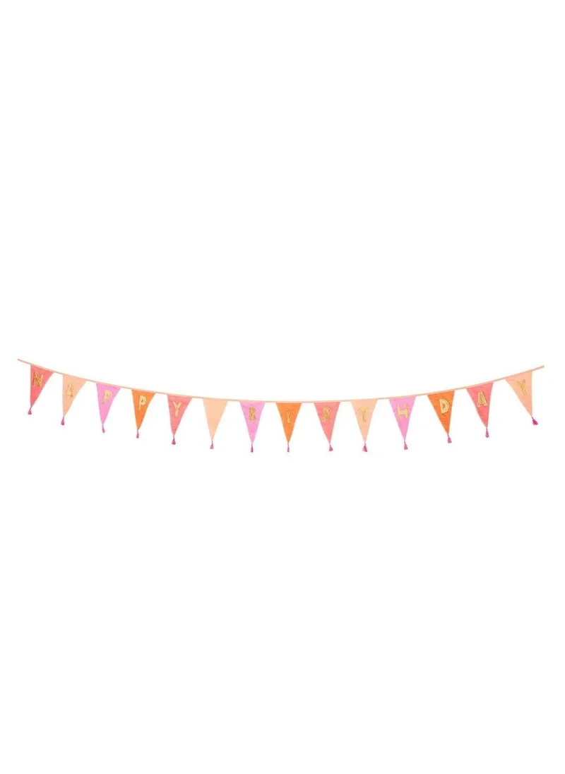 توكينج تيبلز Birthday Fabric Bunting Pink
