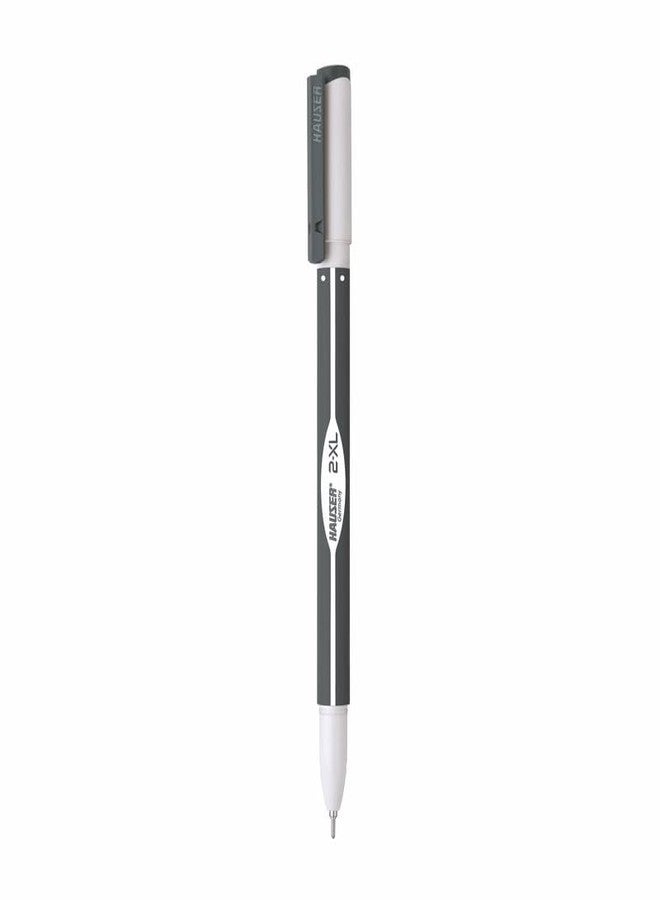Hauser 2 XL Fine Tip Ball Pen | 2-XL Writing Length with Jumbo Refill | Minimalistic & Aesthetic Body Design | Black Ink, Pack Of 20 - Image 3