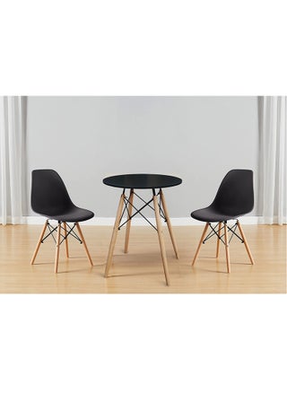 Mahmayi TJ HYT08 60DIA Black Round Table with Quad Leg base and Ultimate Eames Style DSW Dining Chair Set of 2 - Combo - pzsku/ZCEC33B66D8133078C6E8Z/45/_/1696473556/d01c060b-316e-4274-aa5d-5444287d5213