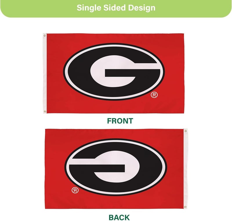 BSI NCAA Georgia Bulldogs G Logo 3x5 Foot Flag with Grommets - Image 5