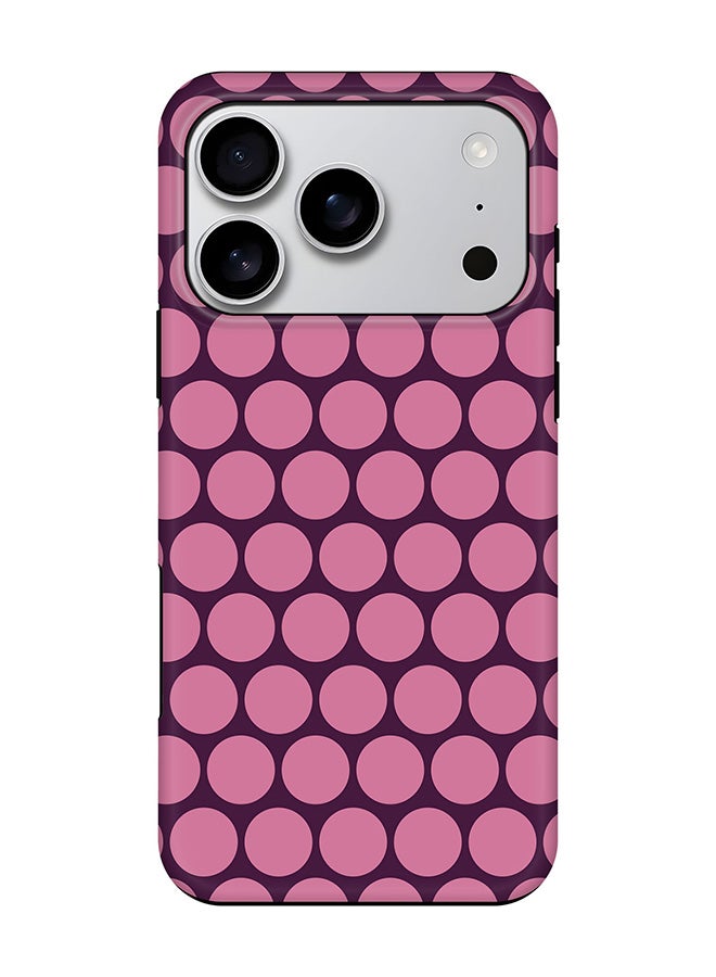Stylizedd Tough Pro Magnetic Case for iPhone 17 Pro, Dual Layer hybrid PC + TPU Mobile Cover Matte - Purple Honeycombs