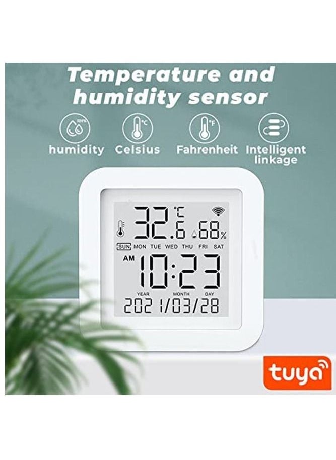 Generic - Hygrometer,WiFi Temperature and Humidity Sensor,Large LCD Display,Smart Wireless Digital Indoor Hygrometer Thermometer with Remote App Alerts, for Home Pet Garage Cropper Greenhouse - Image 1