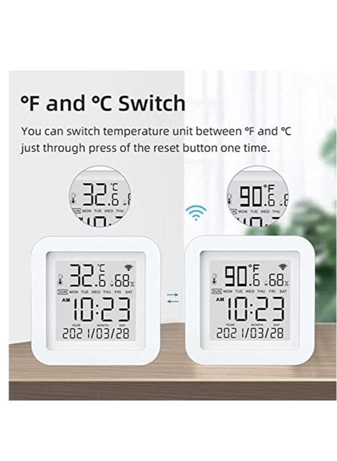 Generic - Hygrometer,WiFi Temperature and Humidity Sensor,Large LCD Display,Smart Wireless Digital Indoor Hygrometer Thermometer with Remote App Alerts, for Home Pet Garage Cropper Greenhouse - Image 1