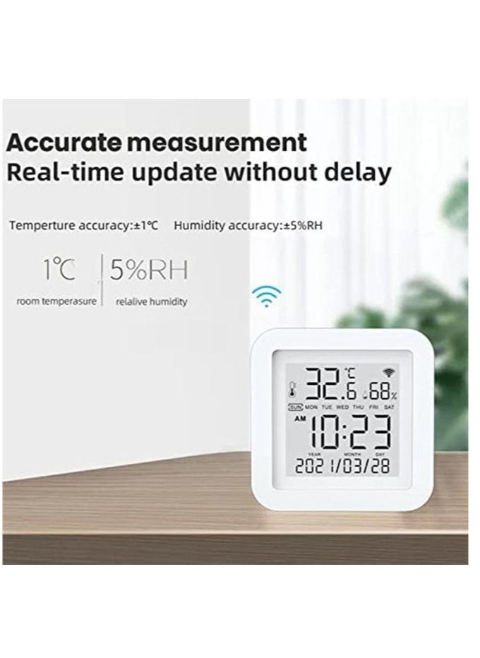 Generic - Hygrometer,WiFi Temperature and Humidity Sensor,Large LCD Display,Smart Wireless Digital Indoor Hygrometer Thermometer with Remote App Alerts, for Home Pet Garage Cropper Greenhouse - Image 1