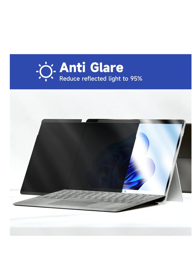 Privacy Screen Protector for Surface Pro 11/10/9/8/X -13 Inch, Anti Glare Filter, Anti Blue Light Film, Nano Removable Shield Microsoft Pro 9 Accessories, Reusable Cover Matte Bubble Free Guard - Image 3
