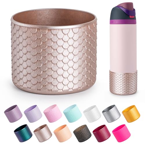 Diumepo Silicone Boot for Owala Water Bottle 24 oz, Anti-Slip Protective Sleeve for Owala Twist,FreeSip and Flip Stainless Steel Water Bottle,BPA Free (Rose Gold) - Image 1