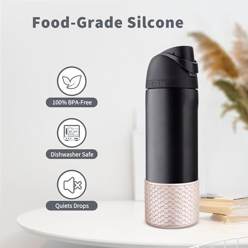 Diumepo Silicone Boot for Owala Water Bottle 24 oz, Anti-Slip Protective Sleeve for Owala Twist,FreeSip and Flip Stainless Steel Water Bottle,BPA Free (Rose Gold) - Image 5