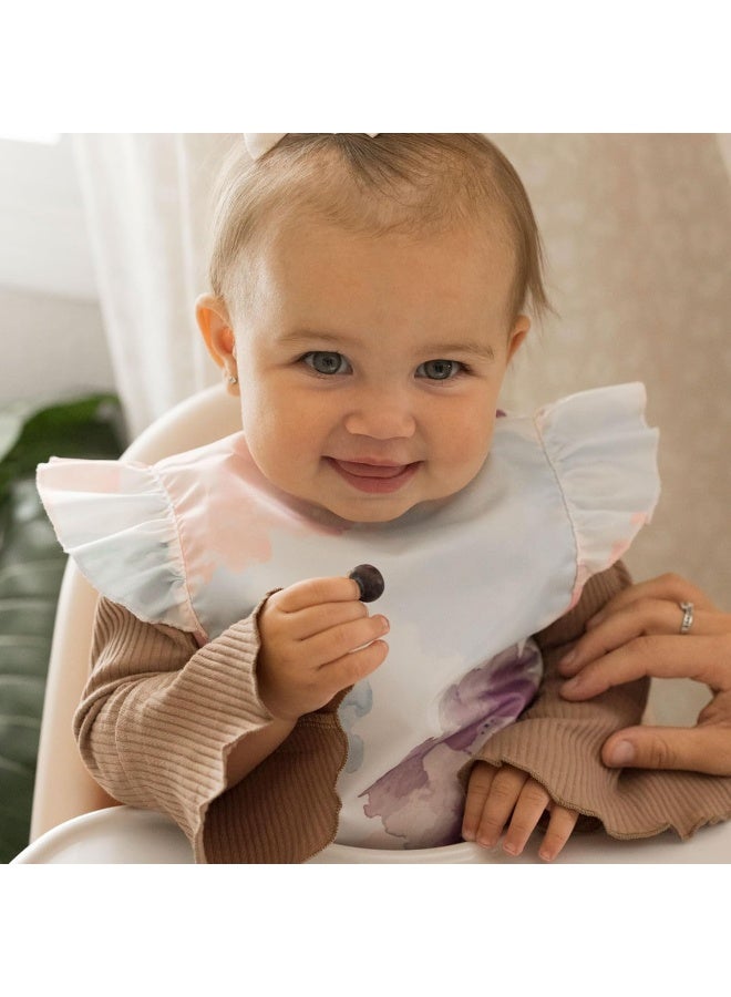 Tiny Twinkle Mess Proof Baby Bib - Waterproof & Lightweight Baby-Led Weaning Apron | 100% Recycled Polyester, Easy Clean & Machine Washable (Cotton Candy, Small 6-24 Months) - Image 2