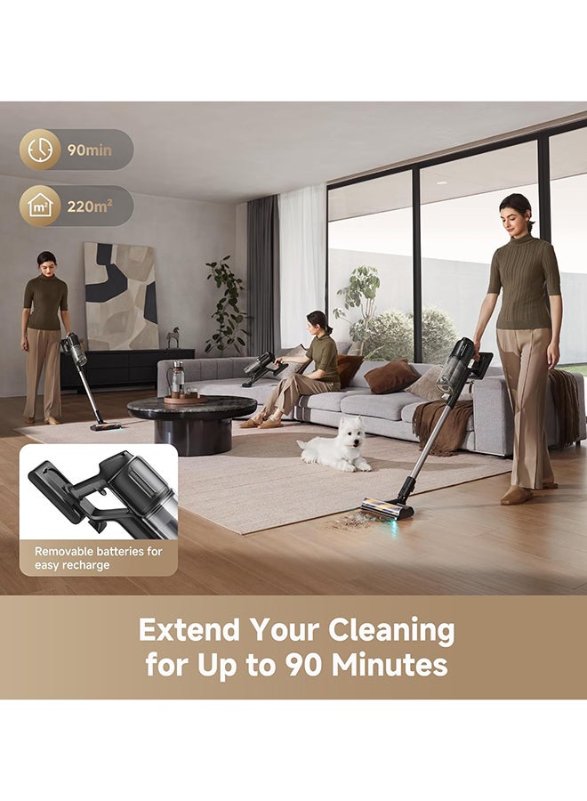 Dreame Cordless Stick Vacuum, Omni-Brush, 210 AW Suction, High-Speed Motor, 90min Maximum Run Time, 99.99%, HEPA H14 Filter, Dust Reveal Technology, 2 Year Warranty 540 W VRV57F black - Image 4