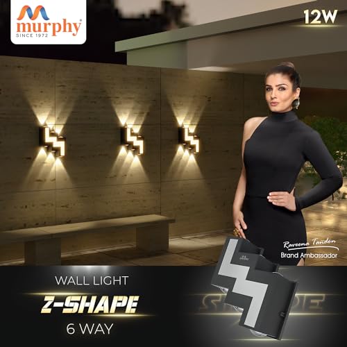 Murphy 12W Aluminium Led Luxurious Indoor & Outdoor Step Type Up/Down Wall Light Warm White, Shockproof & Rustproof Alluminium Body (3 Up & 3 Down Step), Pack of 10 (with 2 Years Warranty) - Image 4
