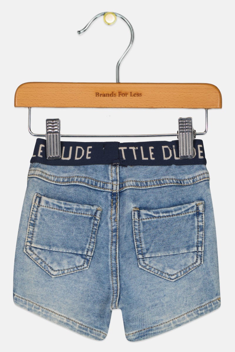 NAME IT Toddlers Girl Wash Denim Shorts, Mid Blue - Image 2