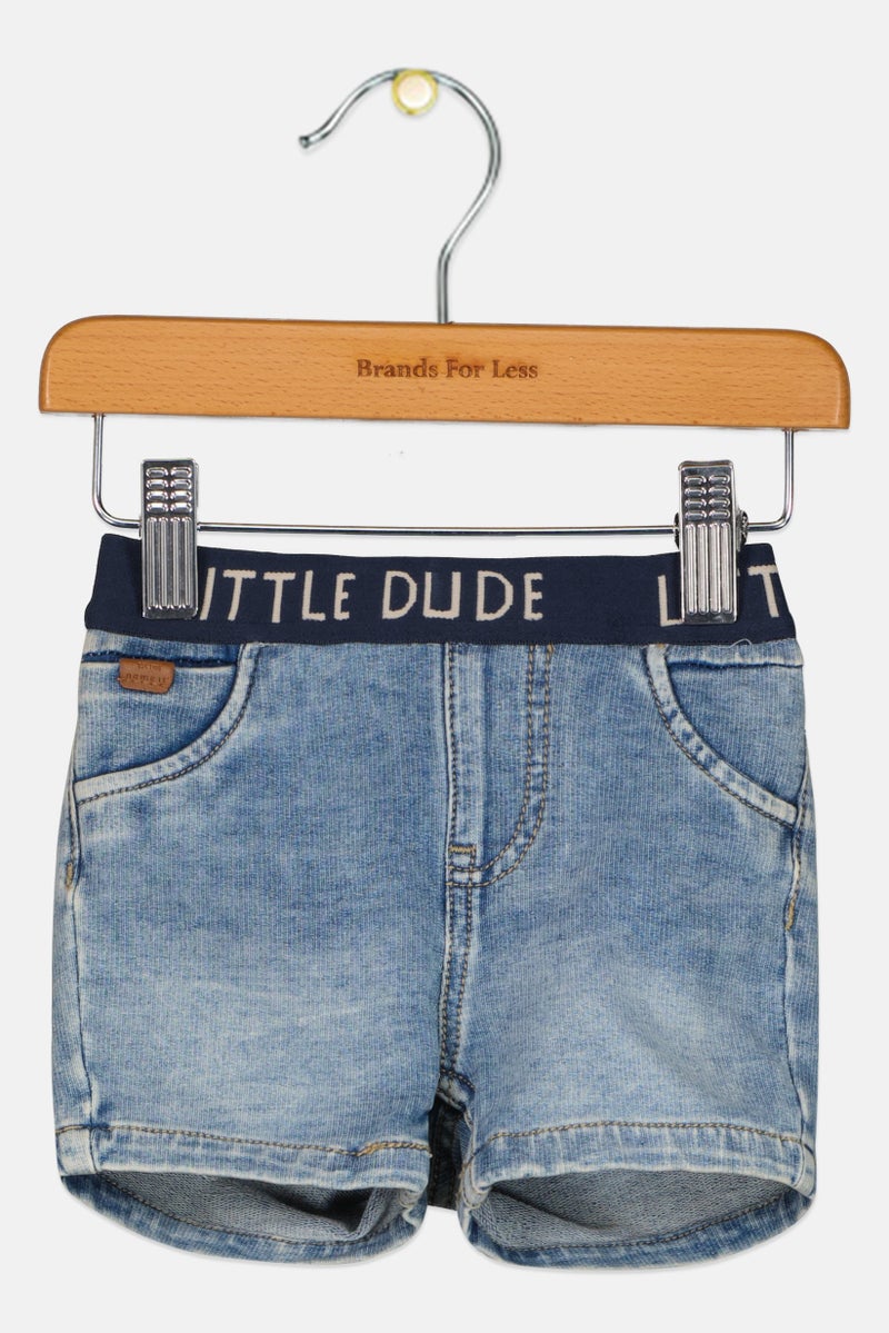 NAME IT Toddlers Girl Wash Denim Shorts, Mid Blue - Image 1