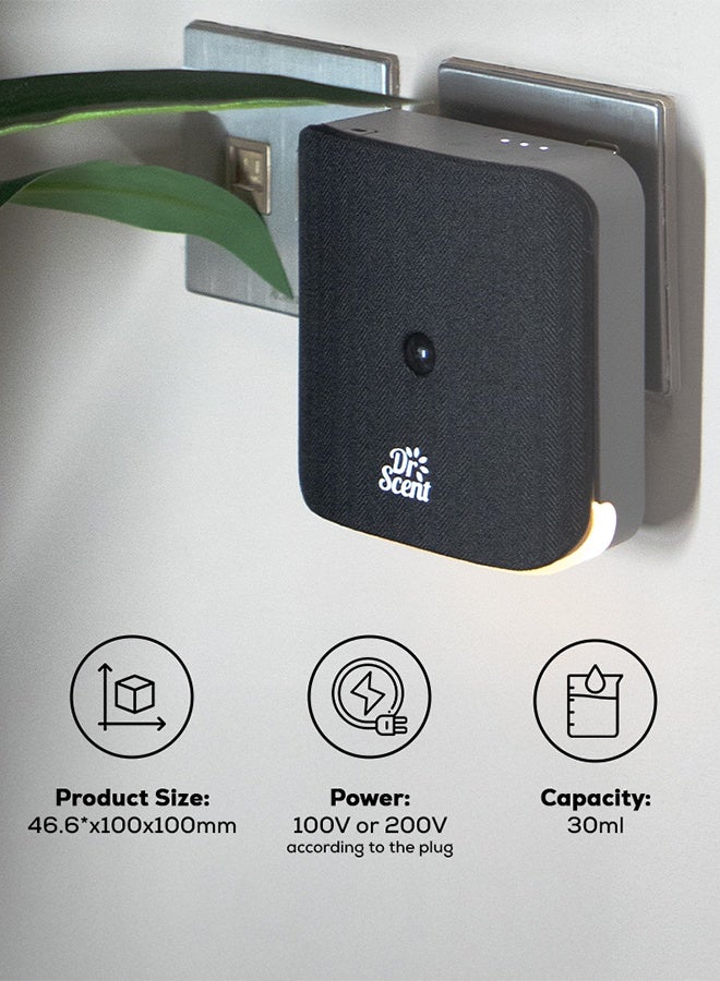 Dr Scent Breeze of Joy Automatic Wall Plug In Aroma Diffuser | Comes with Smart Motion Sensor & Night Light | Coverage up to 20-30 m2 |  Perfect for Small Rooms , Offices , Shops & Restroom | Advanced Technology | 30 ml Bottle Capacity - Image 5