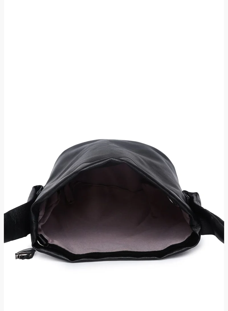 Haute Sauce Solid Bucket Hand Bag with Drawstring