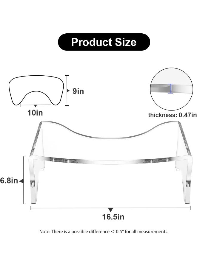 TPGP Toilet Squat Stool, 6.8" H Acrylic Step Stool, Toilet Stool Squat Adult, Toilet Foot Stool for Adults for Bathroom  - Image 3