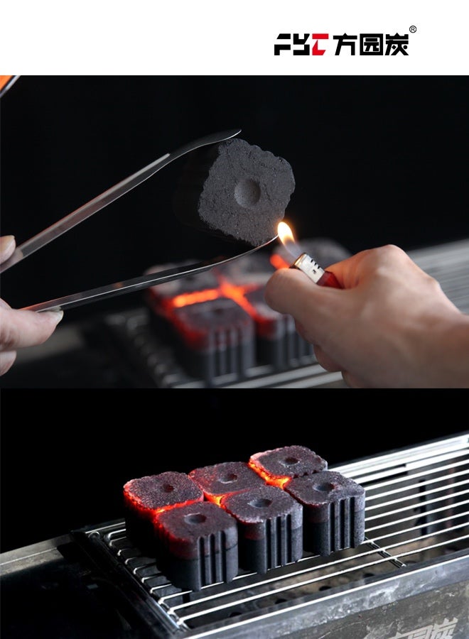 FYC 24-Piece Fast Lighting BBQ Charcoal Cubes – Smokeless Quick Ignition, High Heat, Perfect for Grilling, Tea Brewing, Camping & Heating - Image 2