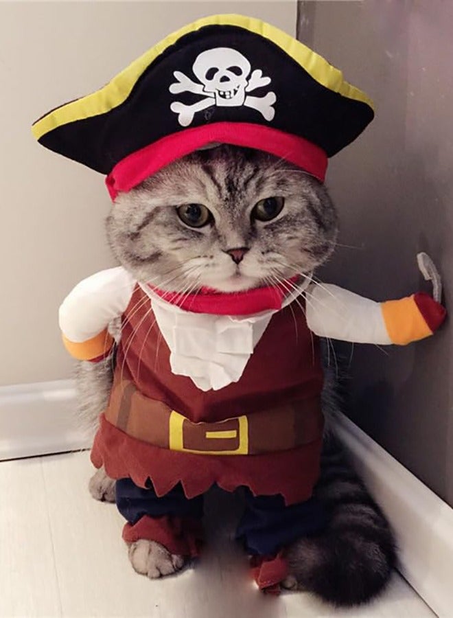 Dog Costume Pirates of The Style Cat Costumes Cowboy Dog Costume Small Pet Kitty Cosplay Outfits Cute Prop Apparel for Festivals Party Accessories  - Image 1