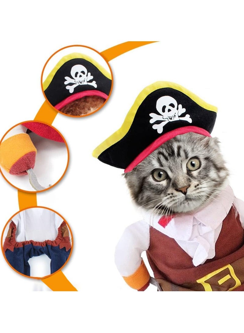 Dog Costume Pirates of The Style Cat Costumes Cowboy Dog Costume Small Pet Kitty Cosplay Outfits Cute Prop Apparel for Festivals Party Accessories  - Image 2