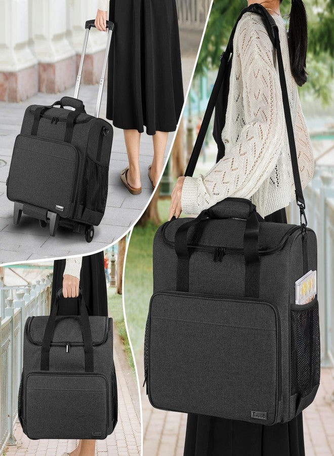 Trunab Rolling Scrapbook Tote Craft Organizers and Storage with Wheels, Craft Bag for 12 X 12 inch Scrapbook Album and Laptop, for Women - Image 5