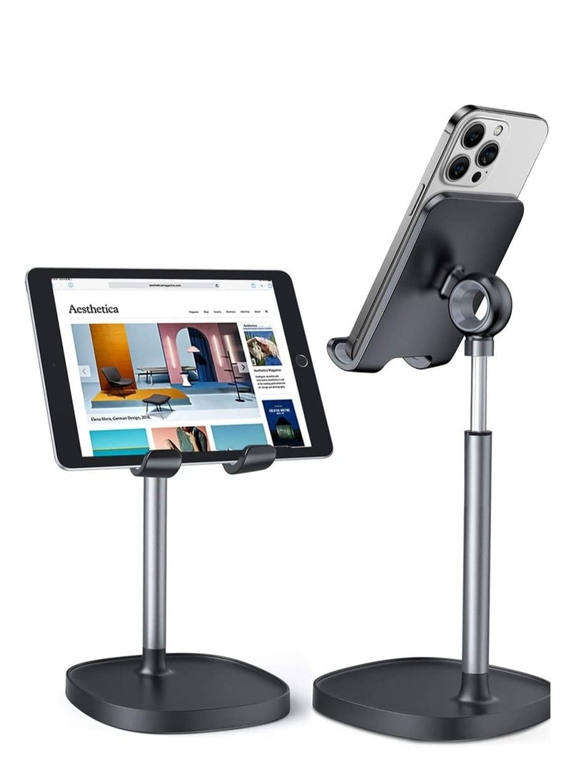 General Cell Phone Stand Adjustable Phone Holer for Desk, Home Office Aesthetic Desk Accessories for iPhone 15 Stand Essentials Fits All Mobile Phones, iPhone, Switch, Kindle, iPads, Tablet 4-10in  - Image 1