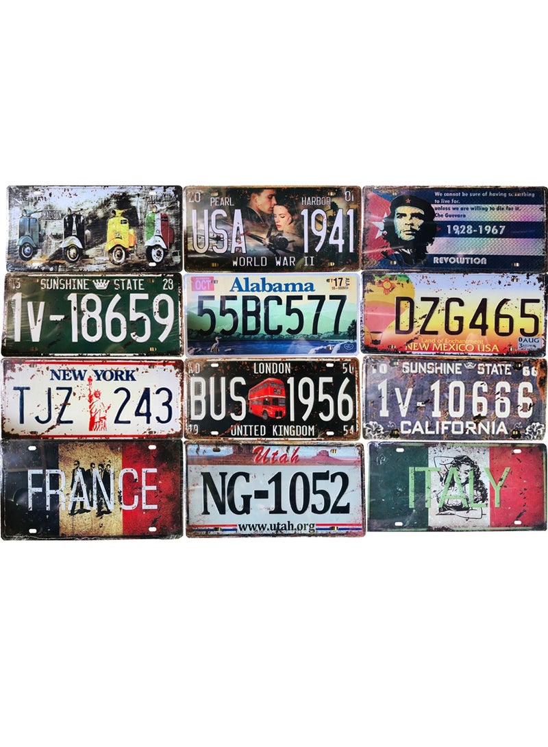 FFD 12pcs Wall Decorative Metal Plate 30x15cm - Image 1