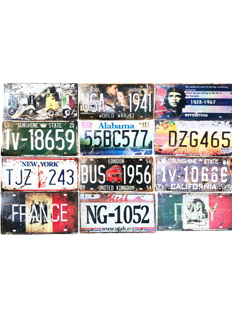 FFD 12pcs Wall Decorative Metal Plate 30x15cm - Image 2