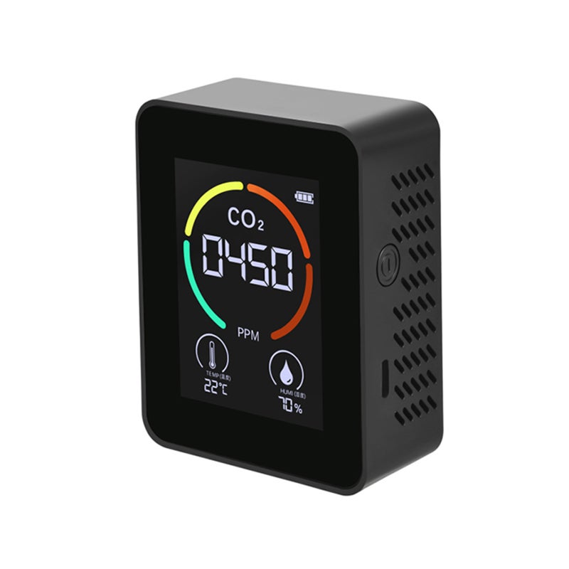 Air Quality Monitor CO2 Air Detector Carbon Dioxide Detector Temperature Humidity Sensor Real Time Reading - Image 1