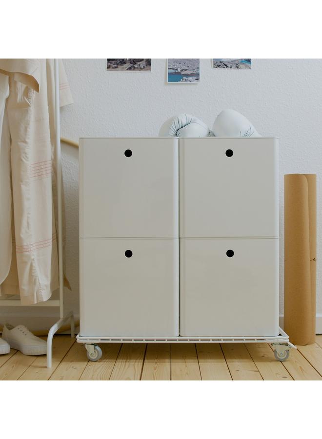 erorex Storage Box With Lid, White, 32X32X32 Cm - Image 5