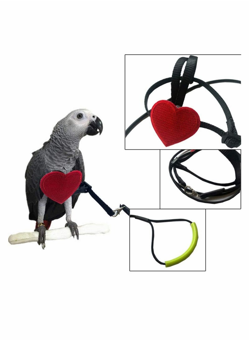 SYOSI - Bird Harness - Parrot Leash Adjustable Bird Leash Parrot Pets Outdoor Flying Training Rope for Small Middle Birds - Size M - Image 1