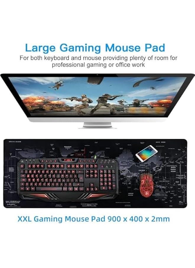 هوكور Toriseek Gaming Mouse Pad, Large Mouse Pad Size 900 x 400mm,Premium-Textured Non-Slip & Waterproof Computer Mousepad with Stitched Edges for Gaming, Office & Home  - Image 2