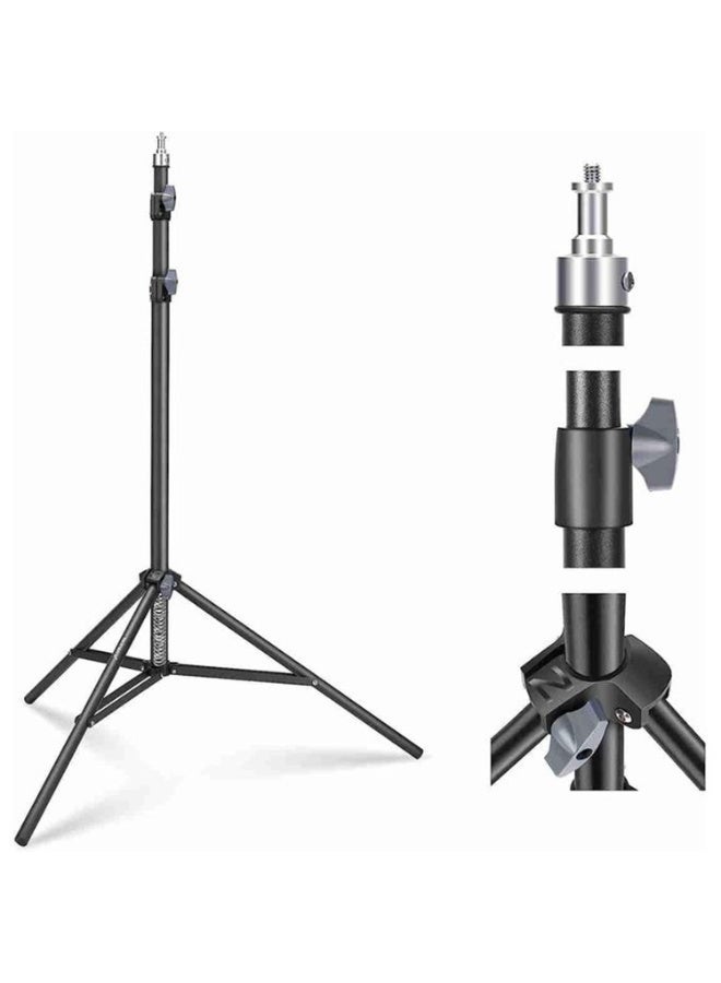 GenPro H-8819 Aluminum Light Stand – 210 cm Max Height, 8 kg Load Capacity, Lightweight Studio Support - Image 1