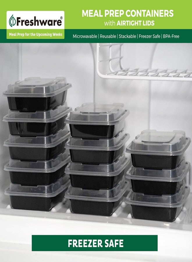 Freshware Meal Prep Containers [50 Pack] 1 Compartment with Lids, Food Storage Containers, Bento Box, BPA Free, Stackable, Microwave/Dishwasher/Freezer Safe (24 oz) - Image 5