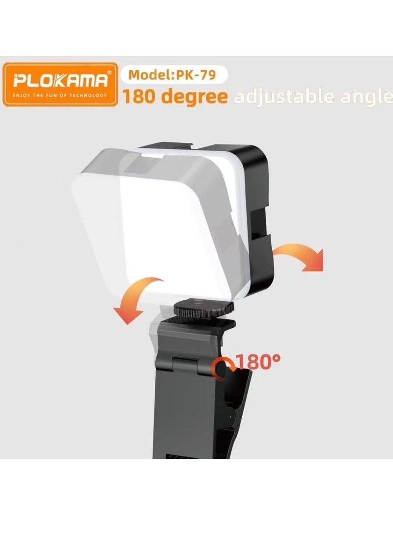 التخطيط مصباح سيلفي احترافي بمشبك تثبيت للهاتف: 3 أوضاع إضاءة، درجة حرارة لون قابلة للتعديل  سطوع متغير،  إضاءة مثالية لهاتفك/تابلتك/لابتوبك، لبث مباشر على Zoom و TikTok والمزيد! - Image 4