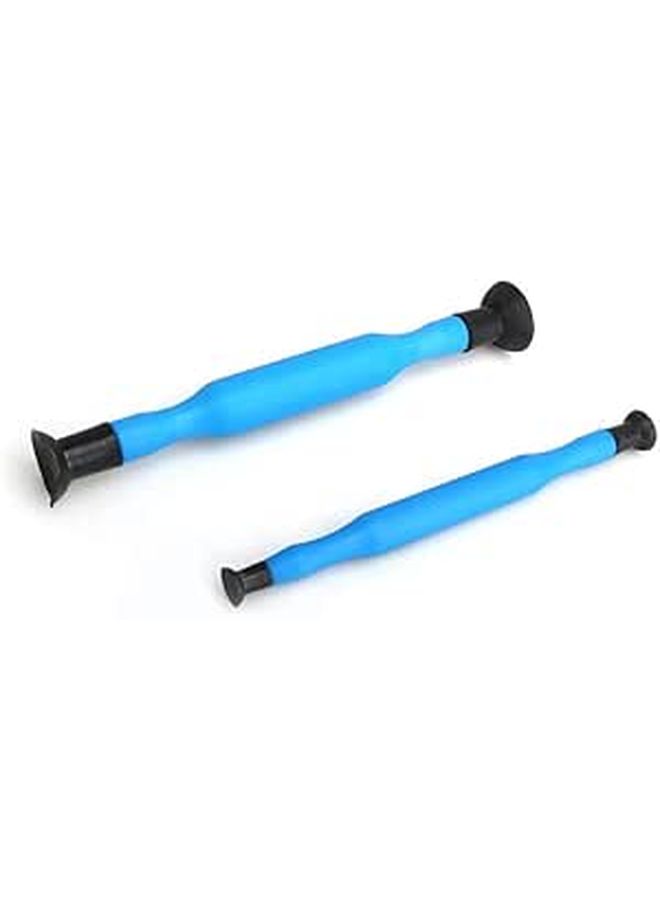 Valve Grinding Stick 2pcs Set Lapping Tool with Plastic Handle Engine Cylinder Maintenance Blue - Image 1