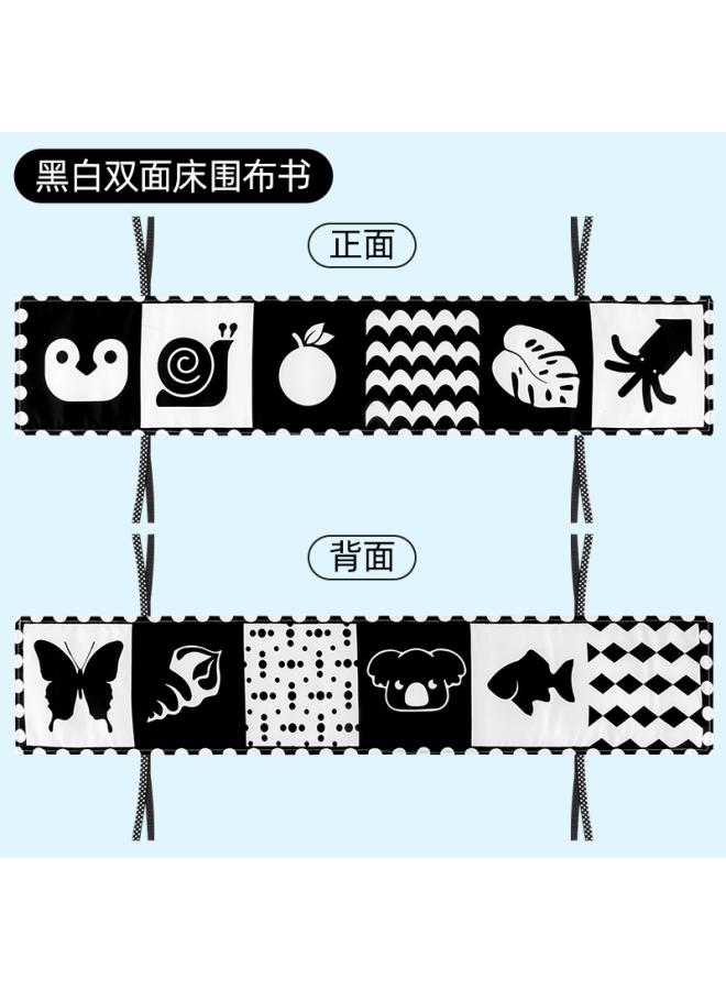 Black And White Bed Cloth Book Can Bite Baby Educational Toys Visual Training Montessori Early Education Cognitive Quiet Book