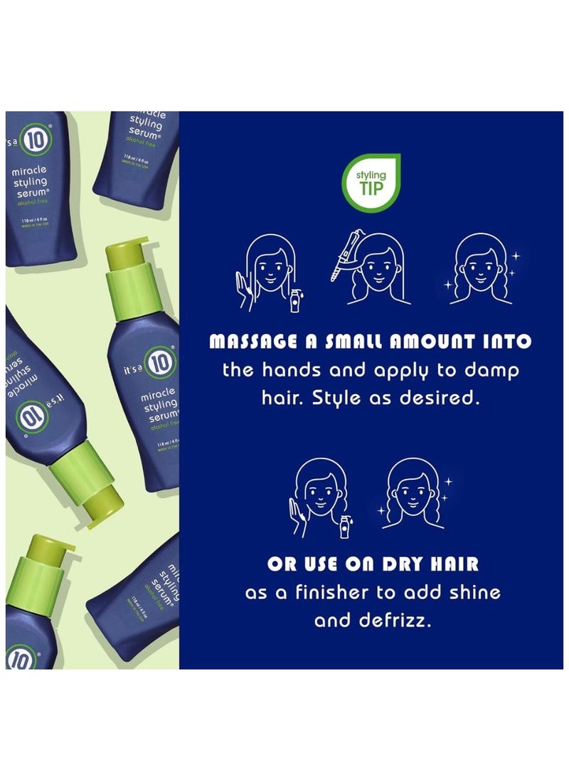 It's a 10 Miracle Styling Serum for Unisex, Humidity control for hair, Grease-free hair formula, Safe for colored and chemically treated hair, Versatile hair care product 4 oz  - Image 3