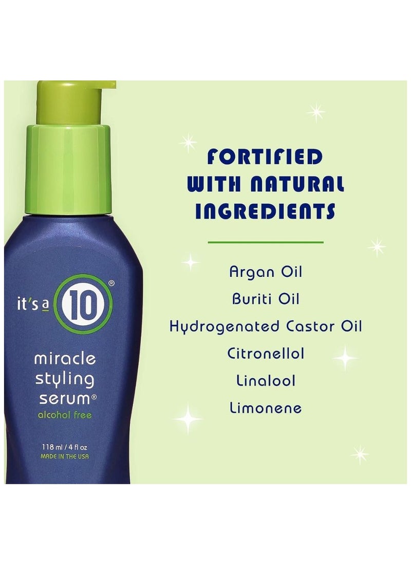 It's a 10 Miracle Styling Serum for Unisex, Humidity control for hair, Grease-free hair formula, Safe for colored and chemically treated hair, Versatile hair care product 4 oz  - Image 2