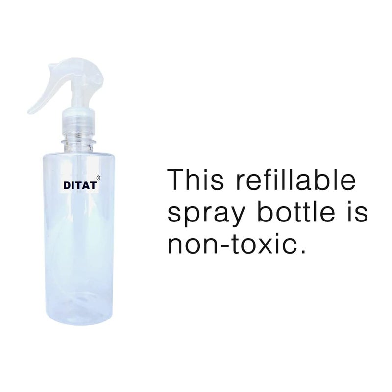 DITAT DITAT Spray Bottles Empty Mist Transparent 500 ml Trigger Plastic Sprayer Bottle for Home Car Travel Cleaning SanitizerIroningGardenOfficeHospital Pack of 2  - Image 2