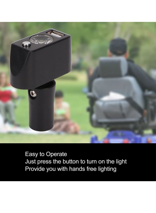 Generic - Electric Wheelchair Light - 3 Pin XLR Head USB Charging ,Adjustable Angle Design LED Power Wheelchair Lighting Controller ,Easy Operation - Image 1