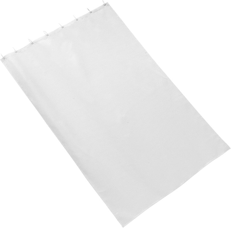 Waterproof Bathroom Shower Curtain with Hooks, 120x180cm Thickened Waffle Weave Fabric, White Double-Sided Water-Resistant Bath Curtain for Shower and Bathroom Use - Image 1
