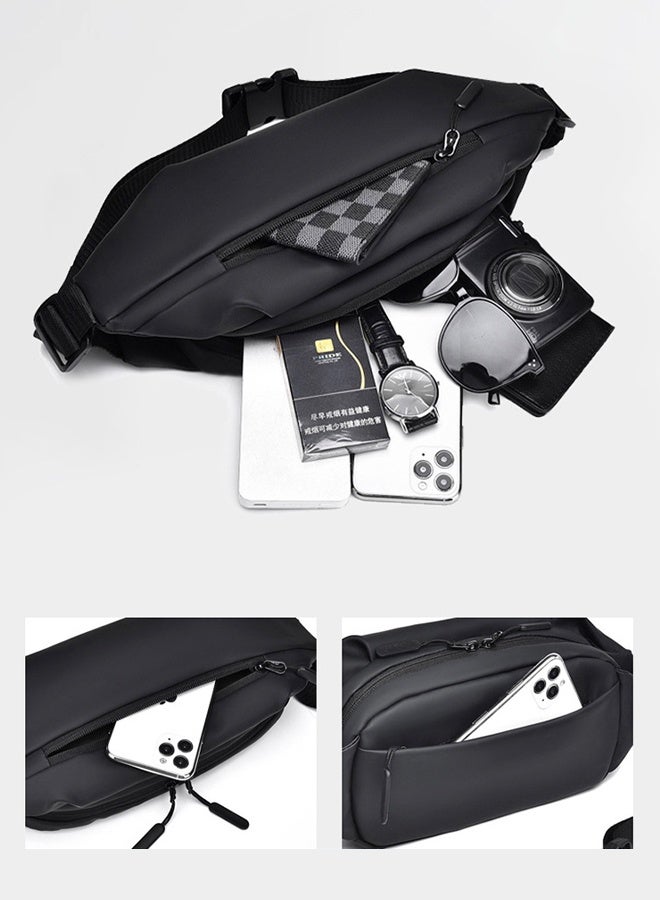 حقيبة كتف رجالية، حقيبة رياضية كاجوال، حقيبة خصر للجري للنساء والرجال، حقيبة خصر متقاطعة - Image 4