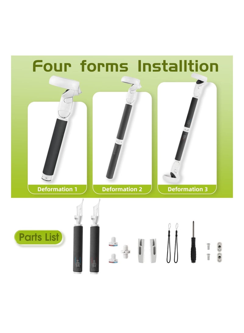 Hibloks Extension Grips for Oculus/META Quest 2 Accessories, 3 in 1 Extension Handle for Quest 2 Controllers, Accessory for Beat Saber/Gorilla Tag Long Arms/Gamepad - Image 4