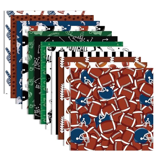 BHNACIER 24 Sheet Football Pattern Paper Football Scrapbook Paper 12 x 12 Rugby Scrapbook Papers Pad Sports Stadium Patterns Double Sided Decorative Papers for Footballs Field Players Star Patterned Card Mak - Image 1