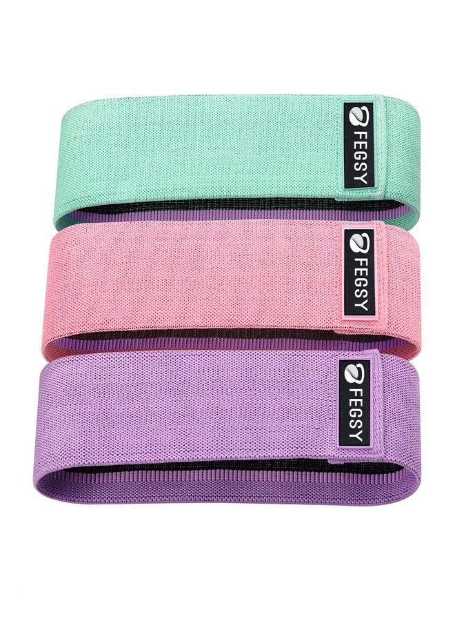 FEGSY Fabric Resistance Loop Bands for Exercise, and Workout Non Slip Hip Booty Bands for Squats, Legs, Thigh, Glutes and Butt - Ideal for Men, and Women - Green, Light - Image 5